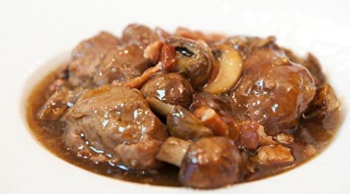 Joues de porc au champignons