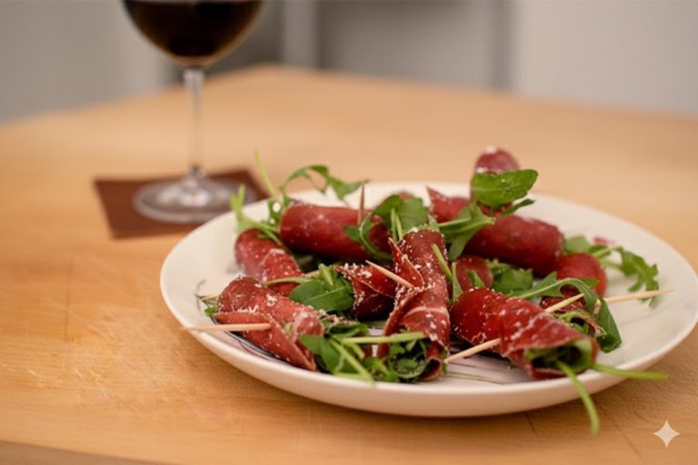 Roulés de jambon à la roquette